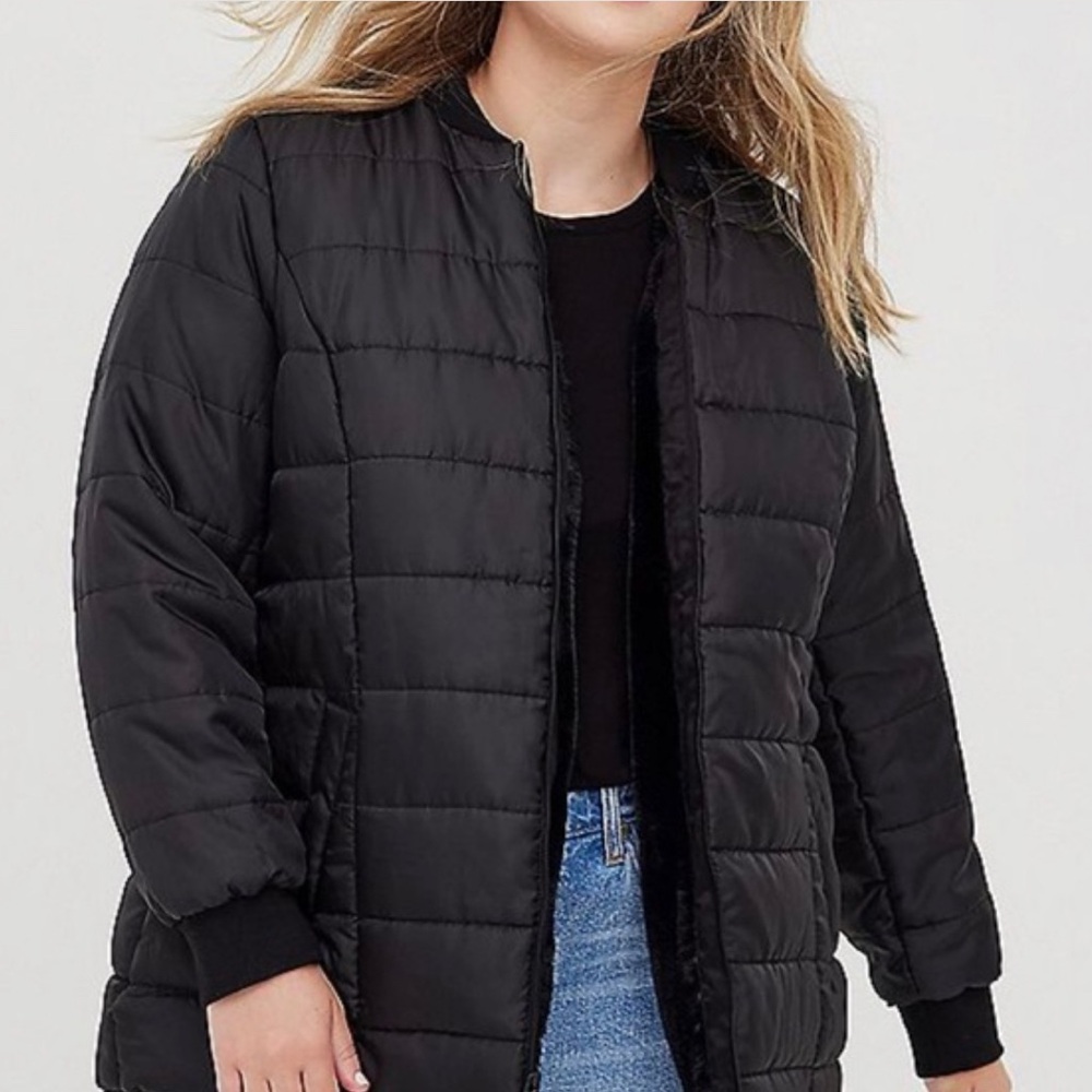 Torrid Women's Black Quilted Jacket